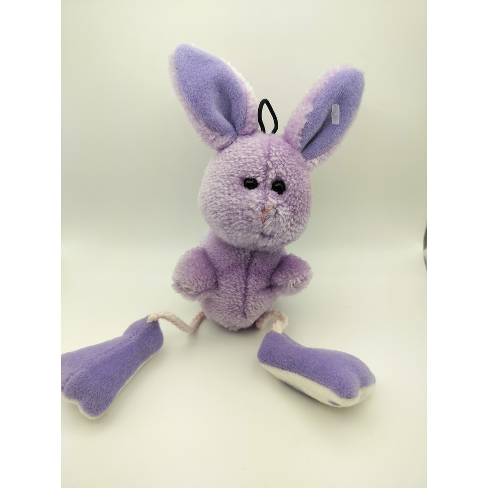 Gund String-Bean Bunny 3609 Plush Stuffed Animal Purple Floppy Legs Small